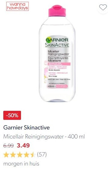 Garnier Skin Active   reinigingslotion folder aanbieding bij  wehkamp.nl - details