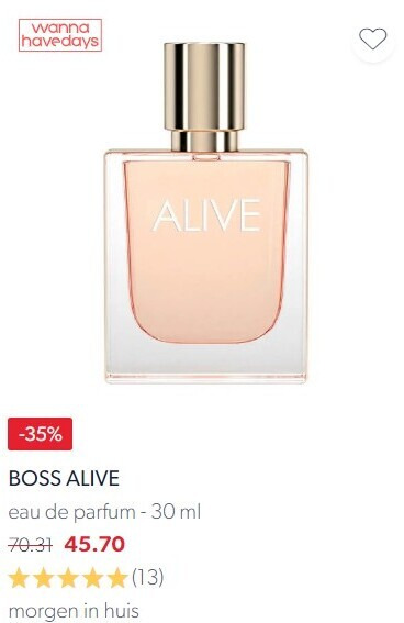 Hugo Boss   eau de parfum folder aanbieding bij  wehkamp.nl - details