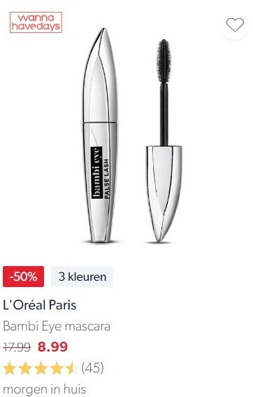 L Oreal   mascara folder aanbieding bij  wehkamp.nl - details