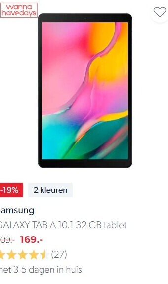 Samsung   tablet folder aanbieding bij  wehkamp.nl - details