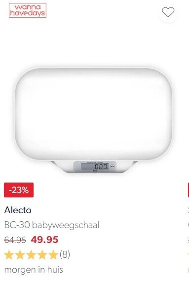 Alecto   babyweegschaal folder aanbieding bij  wehkamp.nl - details