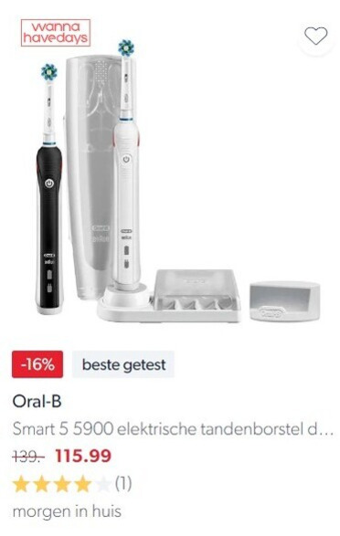 Braun Oral-B   electrische tandenborstel folder aanbieding bij  wehkamp.nl - details