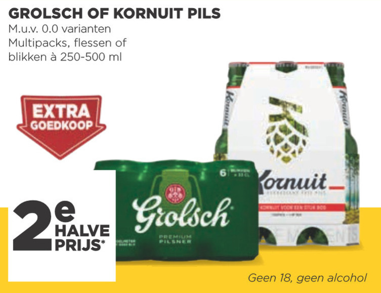 Grolsch Kornuit   blikje bier, flesje bier folder aanbieding bij  Jumbo - details