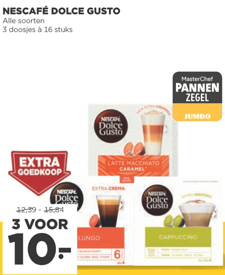 Nescafe   dolce gusto capsules folder aanbieding bij  Jumbo - details