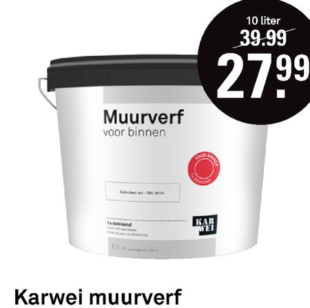 Karwei Huismerk   muurverf folder aanbieding bij  Karwei - details