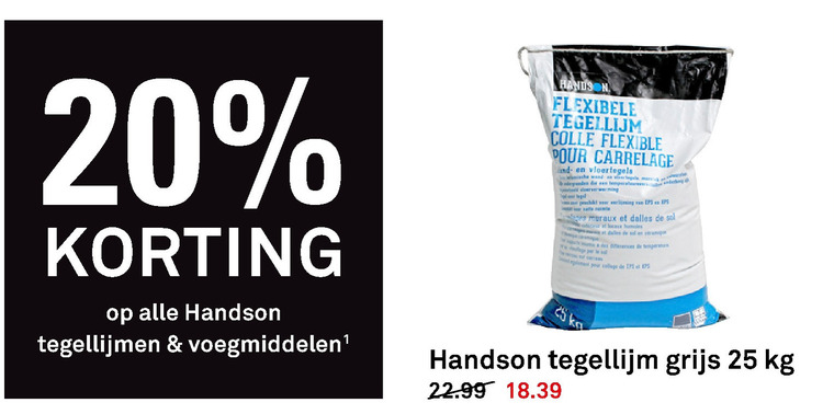 Handson tegellijm, voegmiddel folder bij Karwei