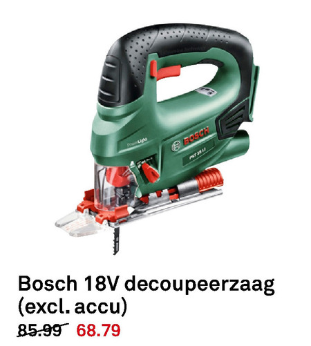 Bosch   decoupeerzaag folder aanbieding bij  Karwei - details