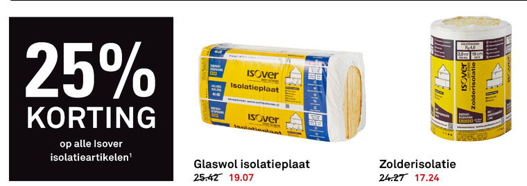 Isover isolatiemateriaal bij Karwei - details