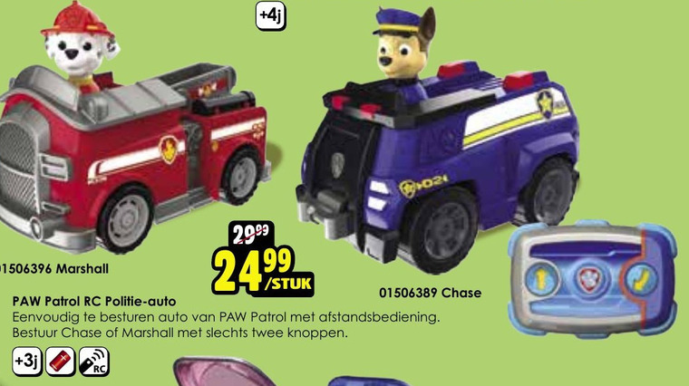Paw Patrol   auto met afstandsbediening folder aanbieding bij  ToyChamp - details