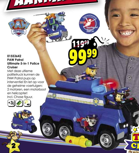 Paw Patrol   miniatuur auto folder aanbieding bij  ToyChamp - details