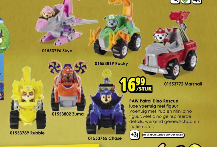 Paw Patrol   miniatuur auto folder aanbieding bij  ToyChamp - details