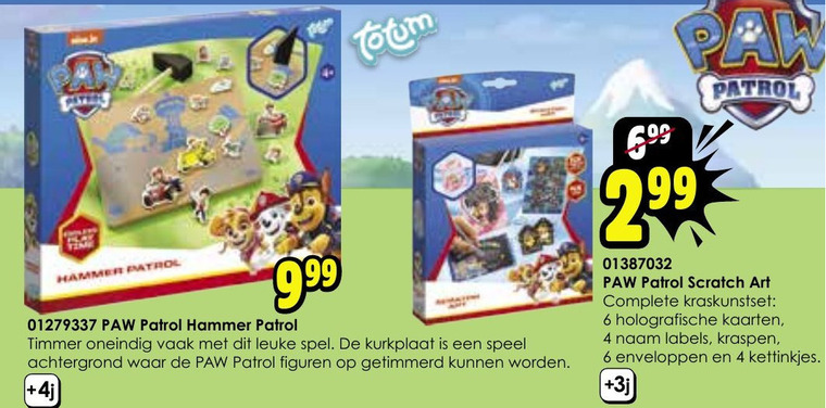Paw Patrol   hamermozaik, krasfolie folder aanbieding bij  ToyChamp - details
