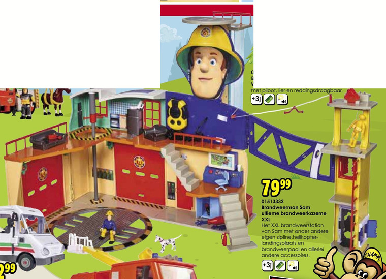 Flitsend Whitney baden Brandweerman Sam speelgarage folder aanbieding bij ToyChamp - details