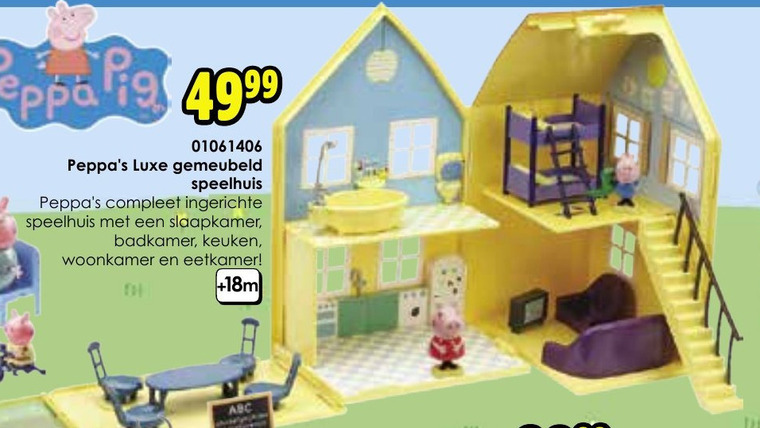 Peppa Pig   poppenhuis, poppetjes folder aanbieding bij  ToyChamp - details