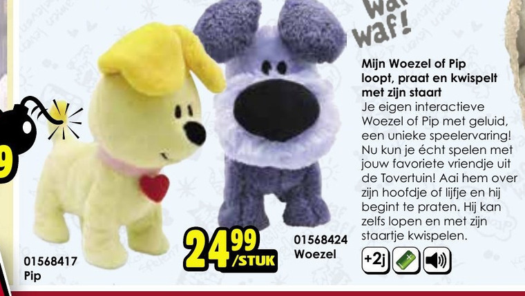 Woezel en Pip   pluche en knuffels folder aanbieding bij  ToyChamp - details