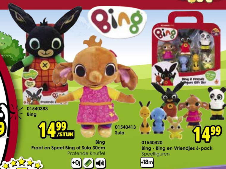 Bing   pluche en knuffels, poppetjes folder aanbieding bij  ToyChamp - details