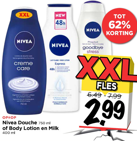 Nivea   douchegel, bodylotion folder aanbieding bij  Vomar - details