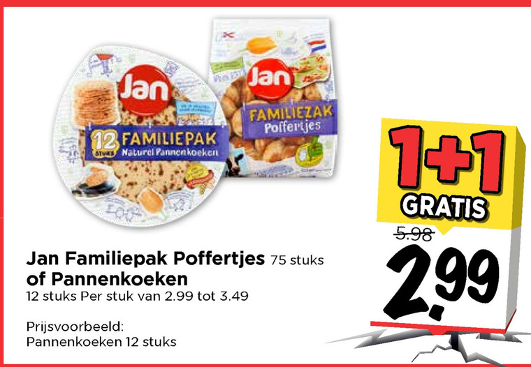 Jan   pannenkoek, poffertjes folder aanbieding bij  Vomar - details