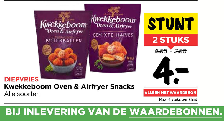 Kwekkeboom   kroket, bitterballen folder aanbieding bij  Vomar - details