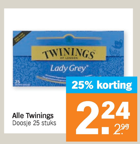 Twinings   thee folder aanbieding bij  Albert Heijn - details