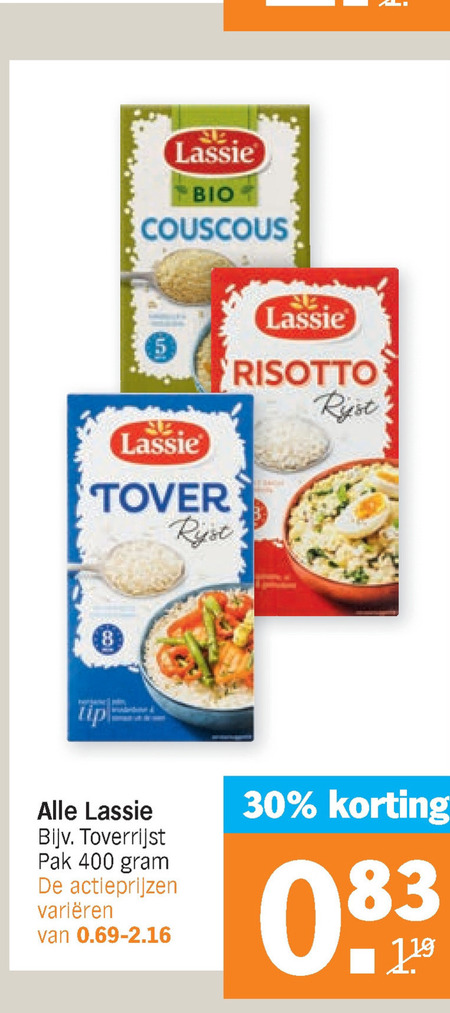 Lassie   risotto, rijst folder aanbieding bij  Albert Heijn - details