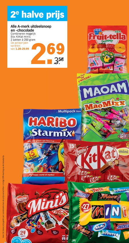 KitKat   snoep, mini chocoladerepen folder aanbieding bij  Albert Heijn - details