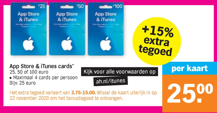 methodologie storm kijk in Apple itunes kaart folder aanbieding bij Albert Heijn - details