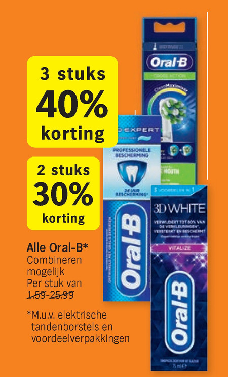 Oral-B   tandenborstel, opzetborstel folder aanbieding bij  Albert Heijn - details