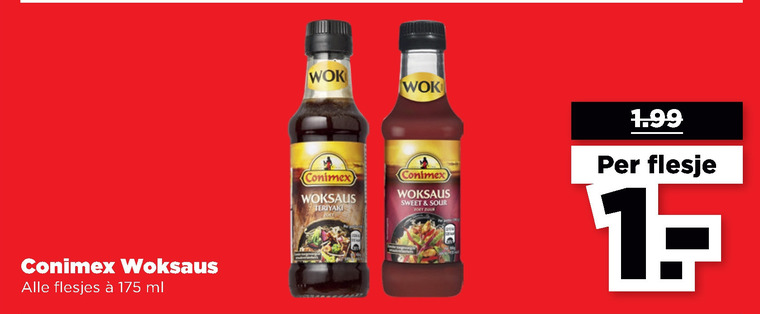 Conimex   woksaus folder aanbieding bij  Plus - details