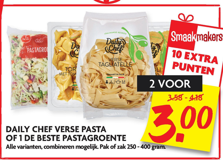 Daily Chef   groentenpakket, pasta folder aanbieding bij  Dekamarkt - details