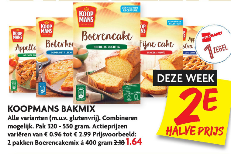 Koopmans   cakemix, bakmix folder aanbieding bij  Dekamarkt - details