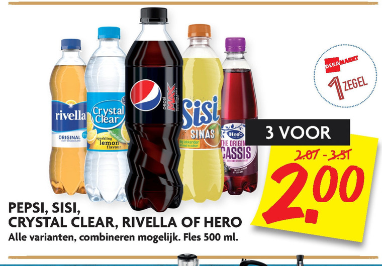 Rivella   cola, frisdrank folder aanbieding bij  Dekamarkt - details