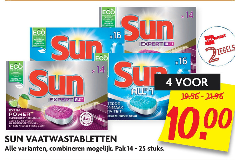 Sun   vaatwasmiddel folder aanbieding bij  Dekamarkt - details