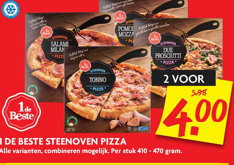 1 De Beste   diepvriespizza folder aanbieding bij  Dekamarkt - details