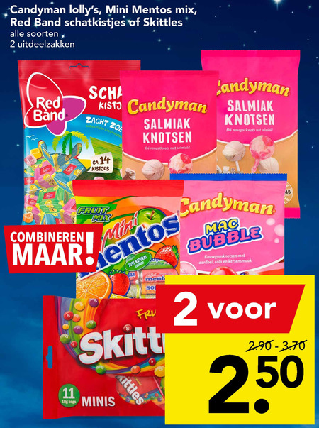 Mentos   snoep, lollie folder aanbieding bij  Deen - details