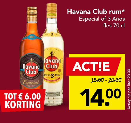 Havana Club   rum folder aanbieding bij  Deen - details