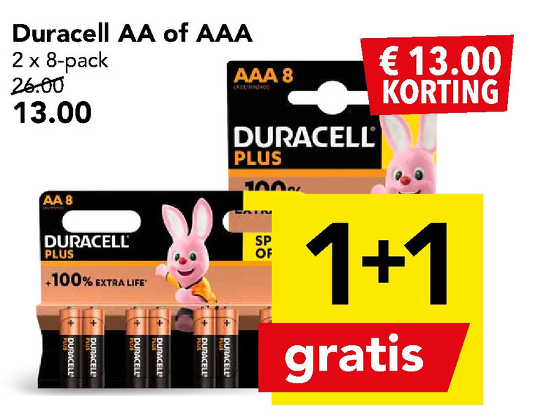 Duracell   batterij folder aanbieding bij  Deen - details