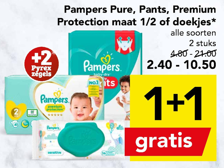 Pampers   luierbroekjes, luiers folder aanbieding bij  Deen - details