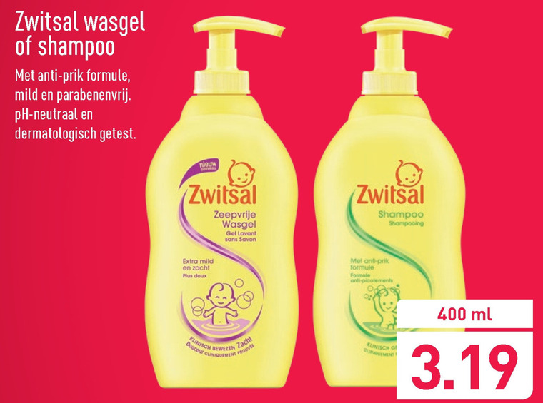 Zwitsal   babyshampoo folder aanbieding bij  Aldi - details