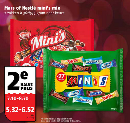 Nestle   mini chocoladerepen folder aanbieding bij  Poiesz - details