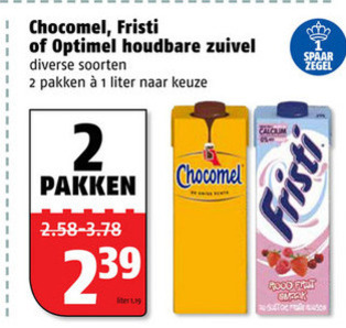 Optimel   drinkyoghurt, chocolademelk folder aanbieding bij  Poiesz - details