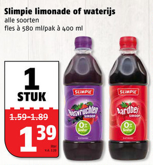 Slimpie   waterijs, limonadesiroop folder aanbieding bij  Poiesz - details