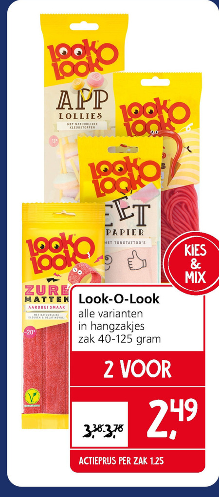 Look-o-Look   snoep, lollie folder aanbieding bij  Jan Linders - details