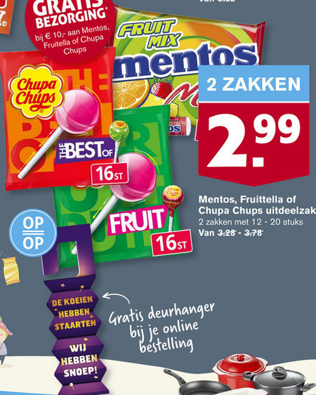 Mentos   lollie, snoep folder aanbieding bij  Hoogvliet - details