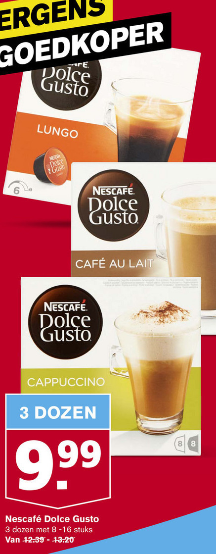 Nescafe   dolce gusto capsules folder aanbieding bij  Hoogvliet - details