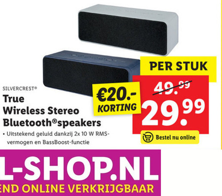 SilverCrest   portable speakerset folder aanbieding bij  Lidl - details