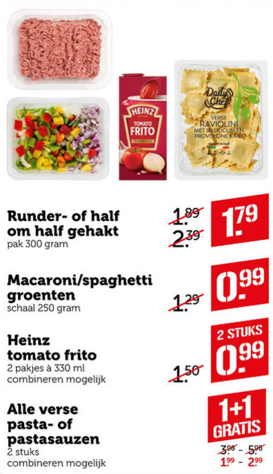 Heinz   groentenpakket, pastasaus folder aanbieding bij  Coop - details