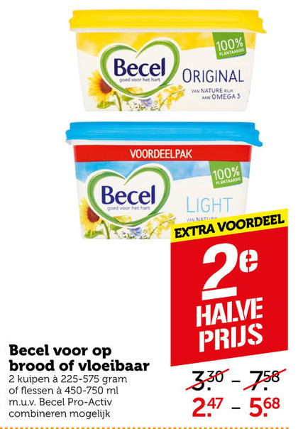 Becel   margarine, olie en vetten folder aanbieding bij  Coop - details