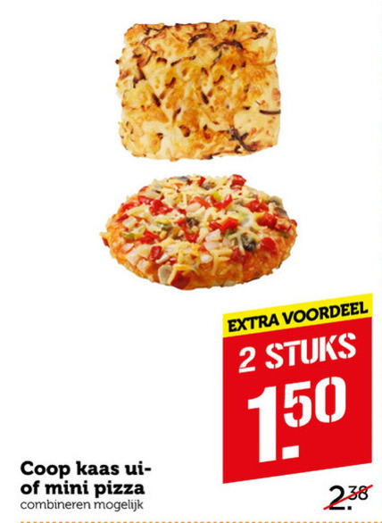 Coop Huismerk   kaasbroodjes, pizzabroodje folder aanbieding bij  Coop - details