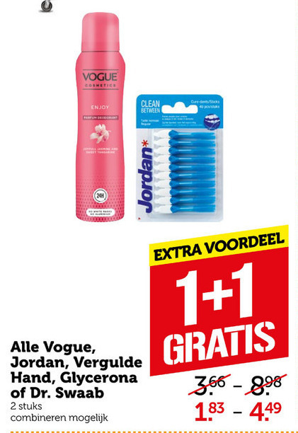 Vogue   douchegel, handcreme folder aanbieding bij  Coop - details